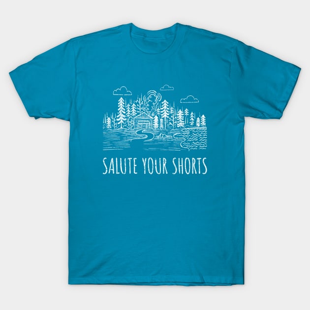 Salute Your Shorts Camp Illustration T-Shirt by The90sMall